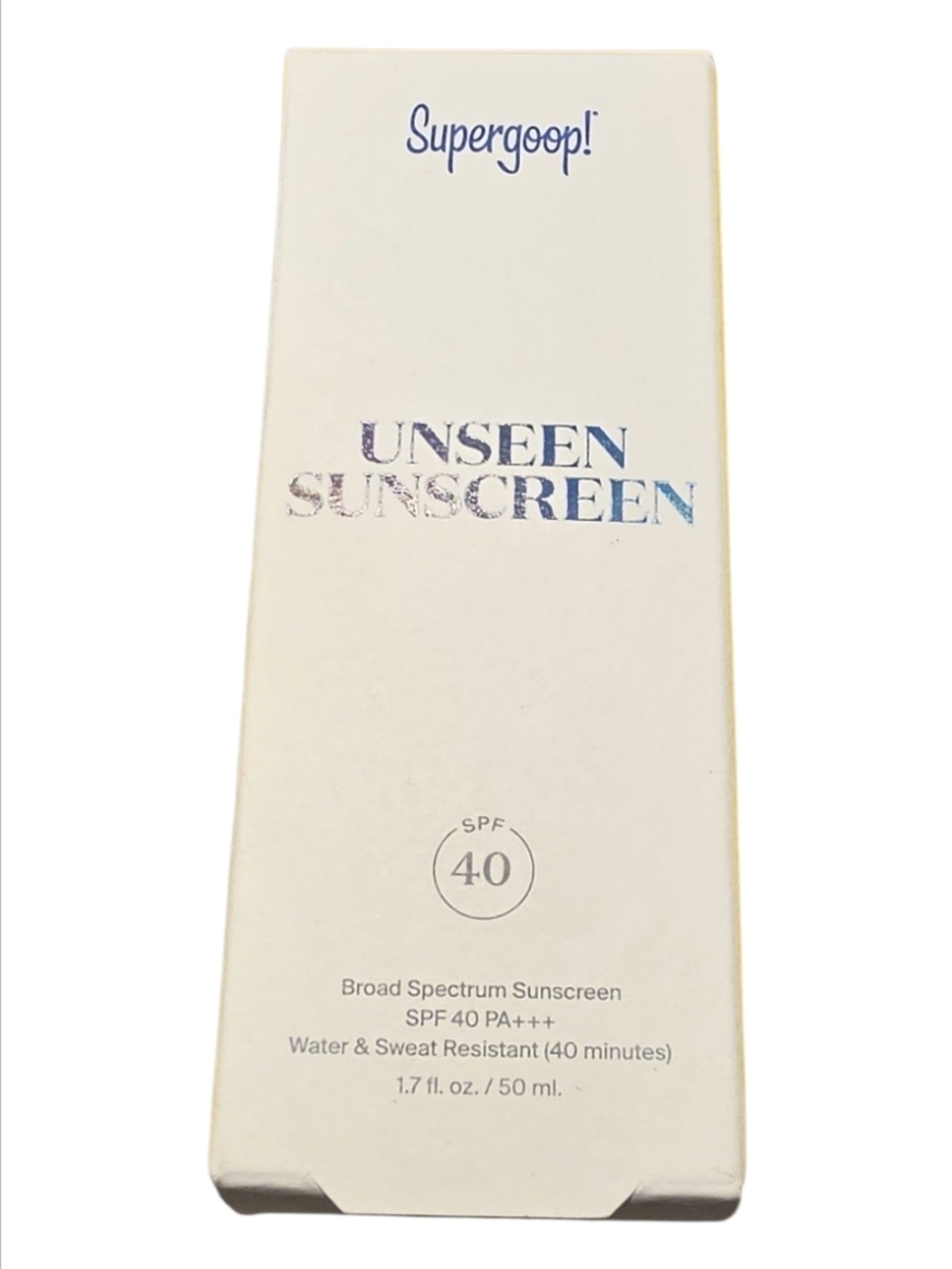 Supergoop! Unseen Sunscreen SPF 40 - White with Blue Logo